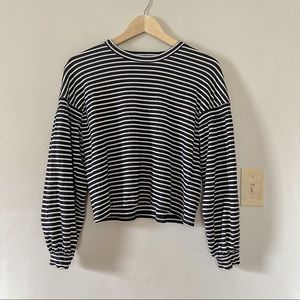 Banana Republic Striped Balloon Sleeve Top